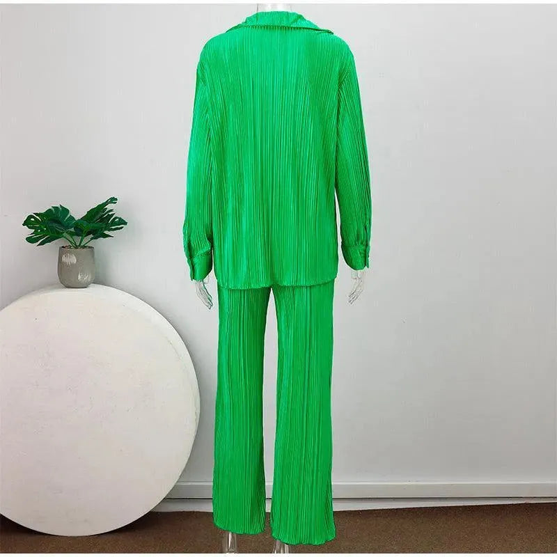 Pleated Oversized Pants - Women Pants - LeStyleParfait