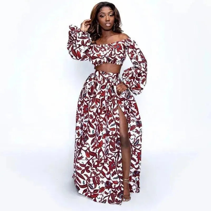 Trendy Women African Two-Piece Skirt Set - African Skirt Set - LeStyleParfait
