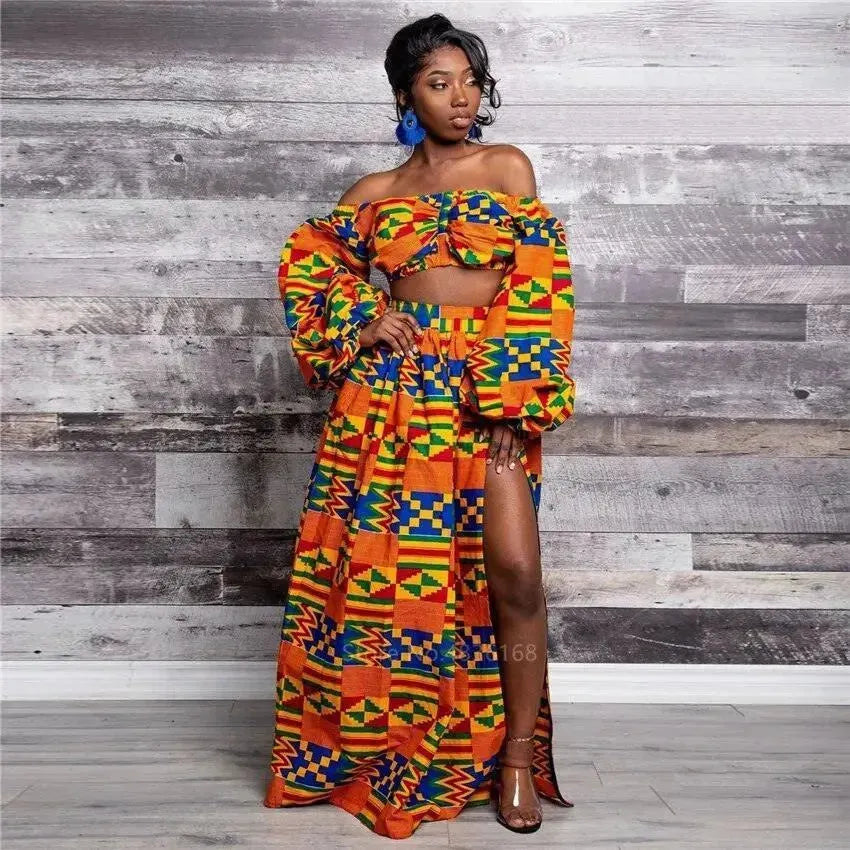 Trendy Women African Two-Piece Skirt Set - African Skirt Set - LeStyleParfait