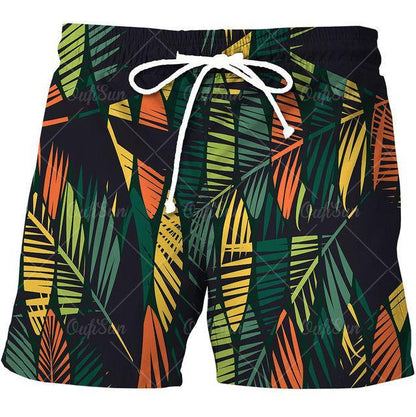 Tropical Beach Shorts For Men - Beach Shorts - LeStyleParfait