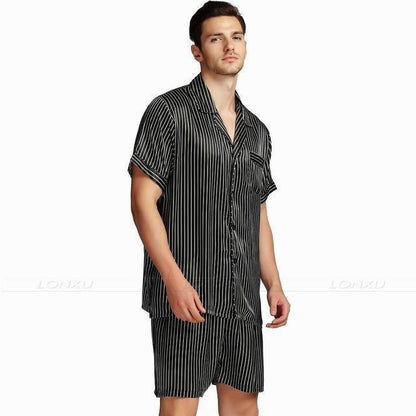 Tucked In Nice Men Pajamas Set - Pajama Shorts Set - LeStyleParfait