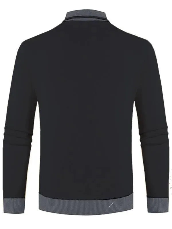Turtleneck Slim Fit V-Neck Men Sweater - Pullover Sweater - LeStyleParfait