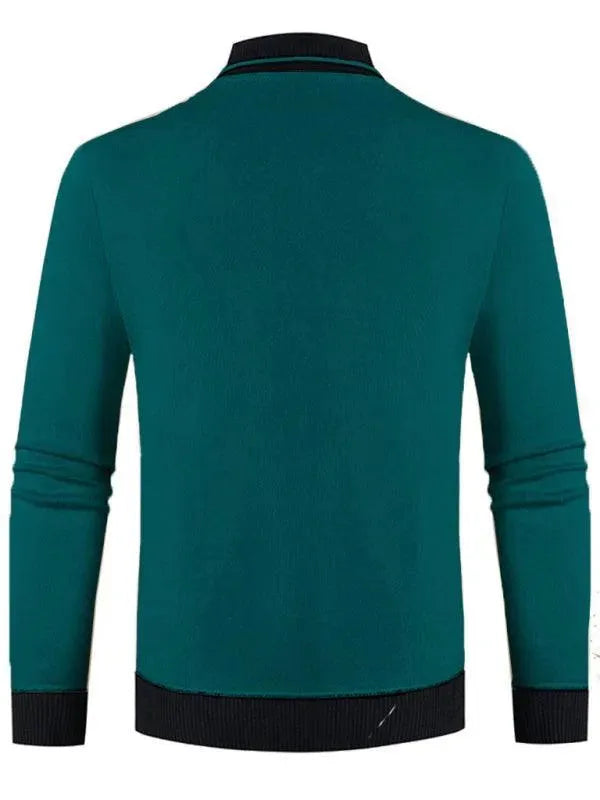 Turtleneck Slim Fit V-Neck Men Sweater - Pullover Sweater - LeStyleParfait