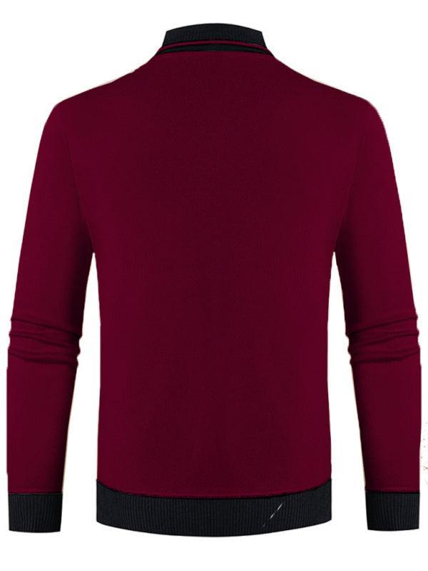 Turtleneck Slim Fit V-Neck Men Sweater - Pullover Sweater - LeStyleParfait