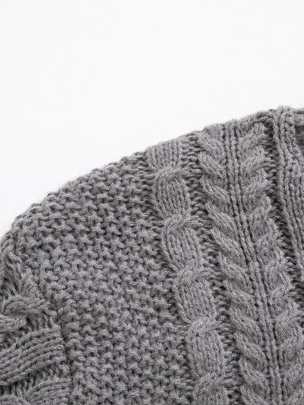 Twist V-Neck Men Pullover Sweater - Pullover Sweater - LeStyleParfait