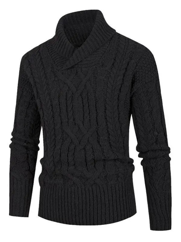 Twist V-Neck Men Pullover Sweater - Pullover Sweater - LeStyleParfait