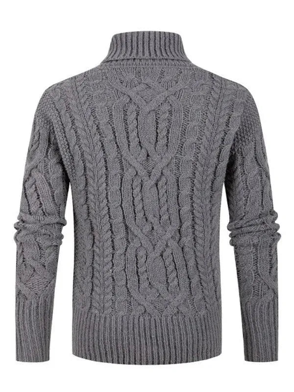 Twist V-Neck Men Pullover Sweater - Pullover Sweater - LeStyleParfait