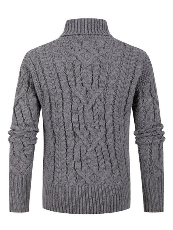 Twist V-Neck Men Pullover Sweater - Pullover Sweater - LeStyleParfait