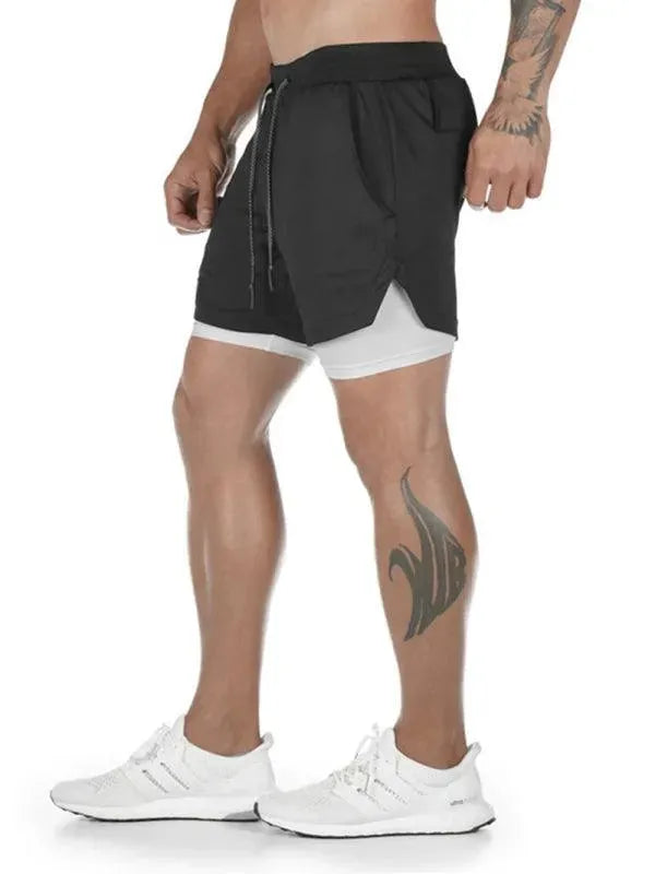 Two Piece Men Gym Shorts - Men's Shorts - LeStyleParfait