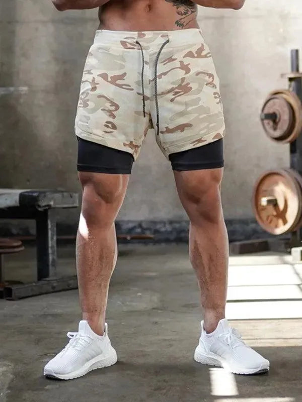 Two Piece Men Gym Shorts - Men's Shorts - LeStyleParfait