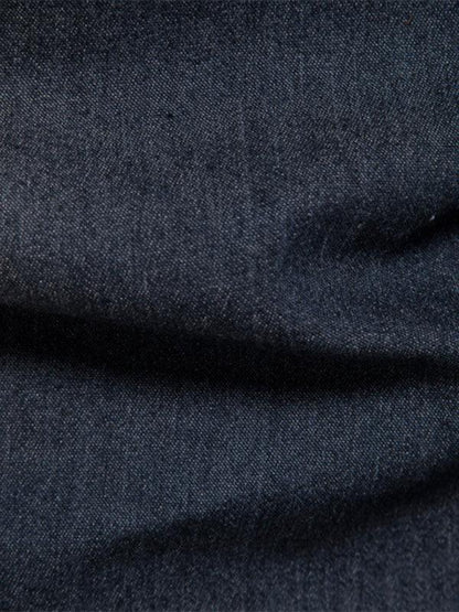 Two-Pocket Denim Men Shirt - Long Sleeve Shirt - LeStyleParfait