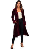 LeStyleParfait Women's Coats Overcoat, Winter Coat Zipper V-Neck Long Sleeves Plain-Solid-Velvet Coat