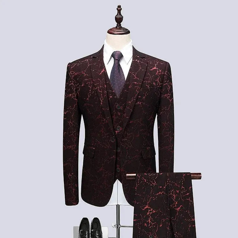 Vincenzo Luxury Galaxy 3- Piece Suit - Three Piece Suit - LeStyleParfait