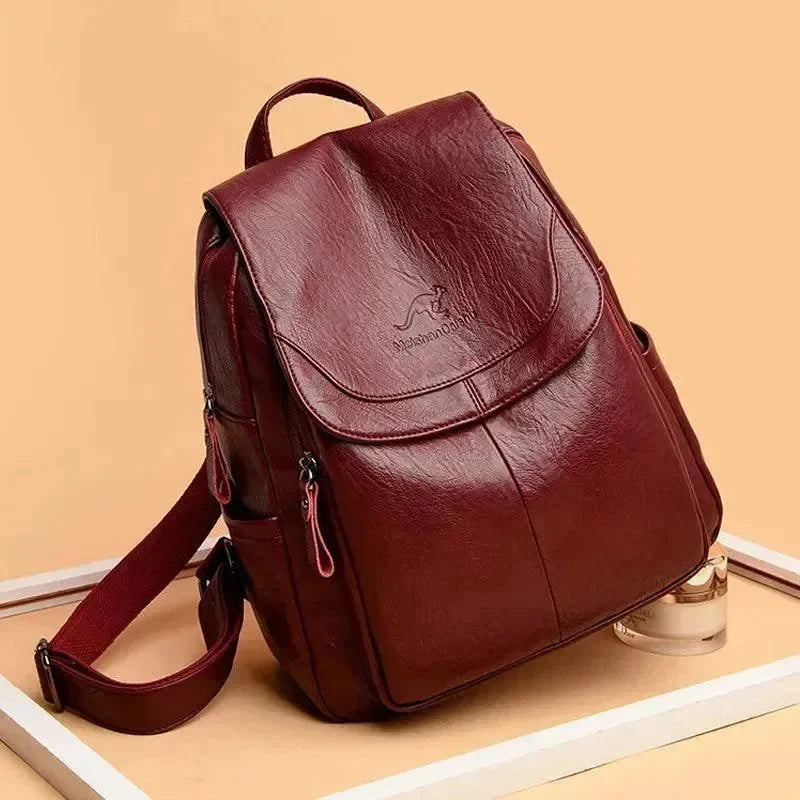 Vintage Soft Leather Women's Backpack - Backpack - LeStyleParfait