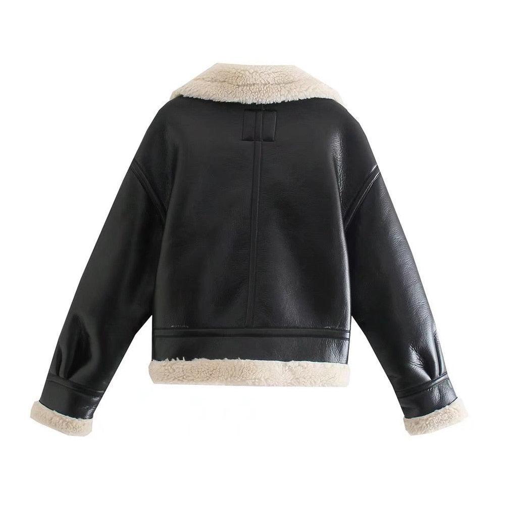 Vintage Winter Leather Jackets For Women - Leather Jacket - LeStyleParfait