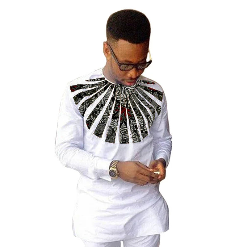 White African Wedding Men's Shirt-Men Shirts-LeStyleParfait