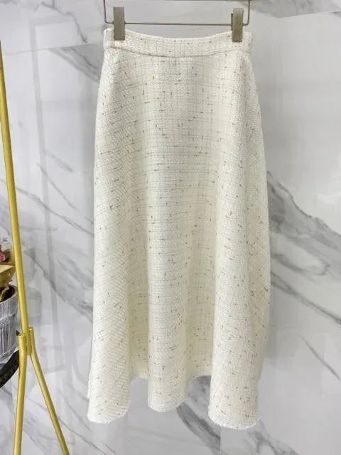 White Tweed Skirt Suit - Skirt Suit - LeStyleParfait