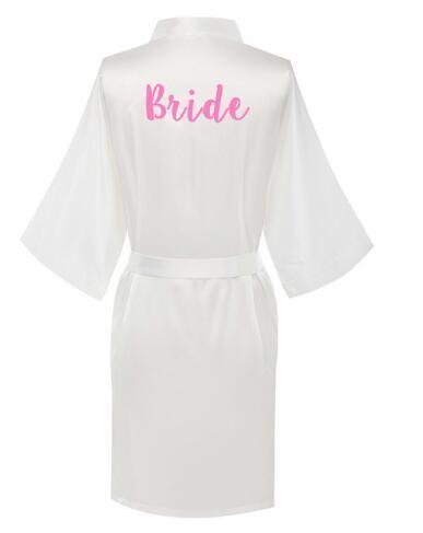 White Wedding Nightgowns - Letter Robe - Nightgown - LeStyleParfait