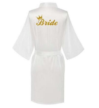 White Wedding Nightgowns - Letter Robe - Nightgown - LeStyleParfait