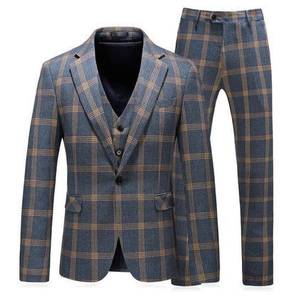 Whitley Three-Piece Checked Suit - Plaid Suit - LeStyleParfait
