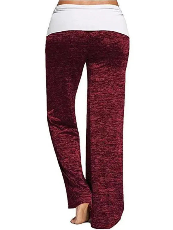 Wide-Leg Drawstring Women Yoga Pants - Women Pants - LeStyleParfait