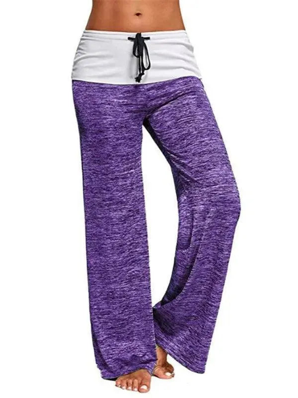 Wide-Leg Drawstring Women Yoga Pants - Women Pants - LeStyleParfait