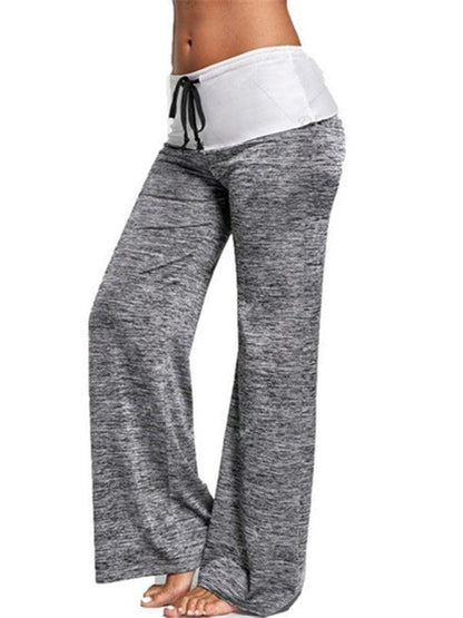 Wide-Leg Drawstring Women Yoga Pants - Women Pants - LeStyleParfait