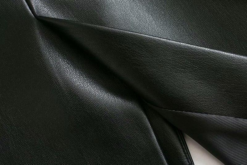 Winter Leather Blazer Women - Casual - Plain-Solid - Leather Blazer - LeStyleParfait