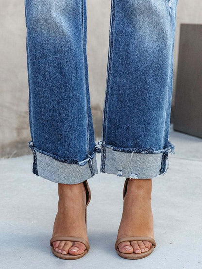 Women Asymmetrical Flyer Jeans - Women Jeans - LeStyleParfait