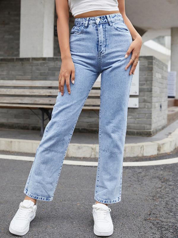 Women Denim Jeans - High Waist Straight-leg - Women Jeans - LeStyleParfait