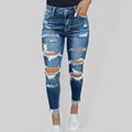Women Distressed Skinny Jeans - Lined - Women Jeans - LeStyleParfait