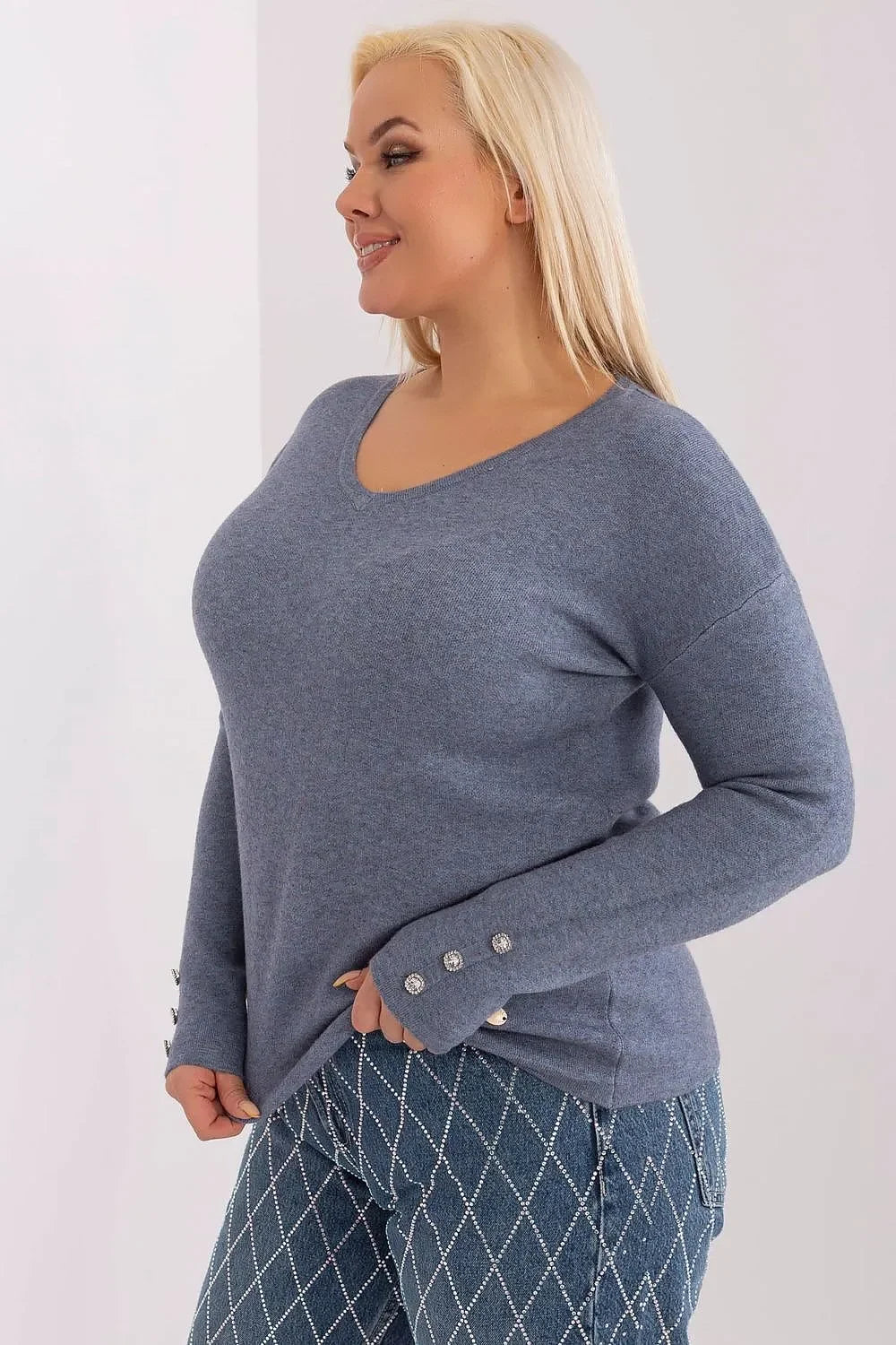 Women Elegant V Neck Sweater Chic-Women's Sweater-LeStyleParfait