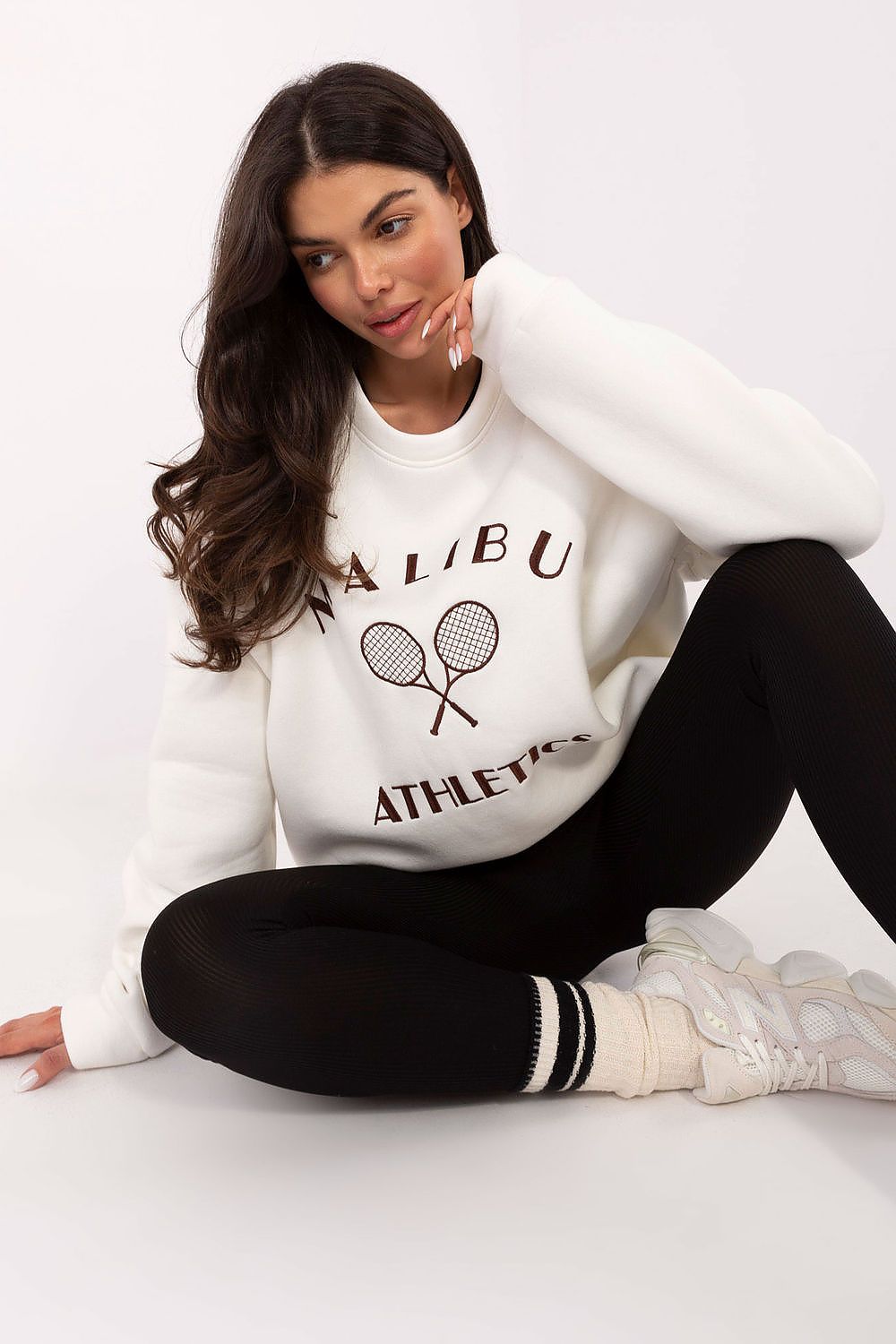 Women Embroidered Loose Sweatshirt Premium Style-Women Sweatshirt-LeStyleParfait