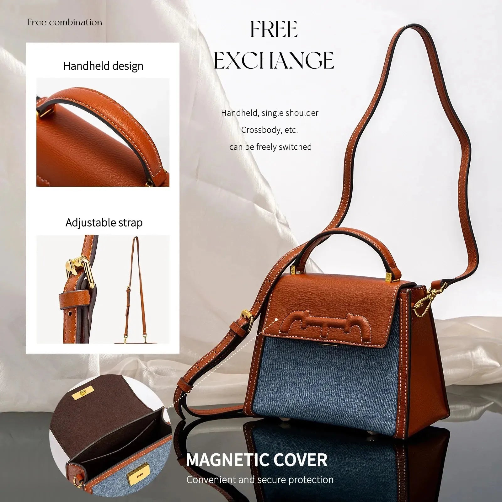 Women Flip Small Square Handbag - Handbag - LeStyleParfait