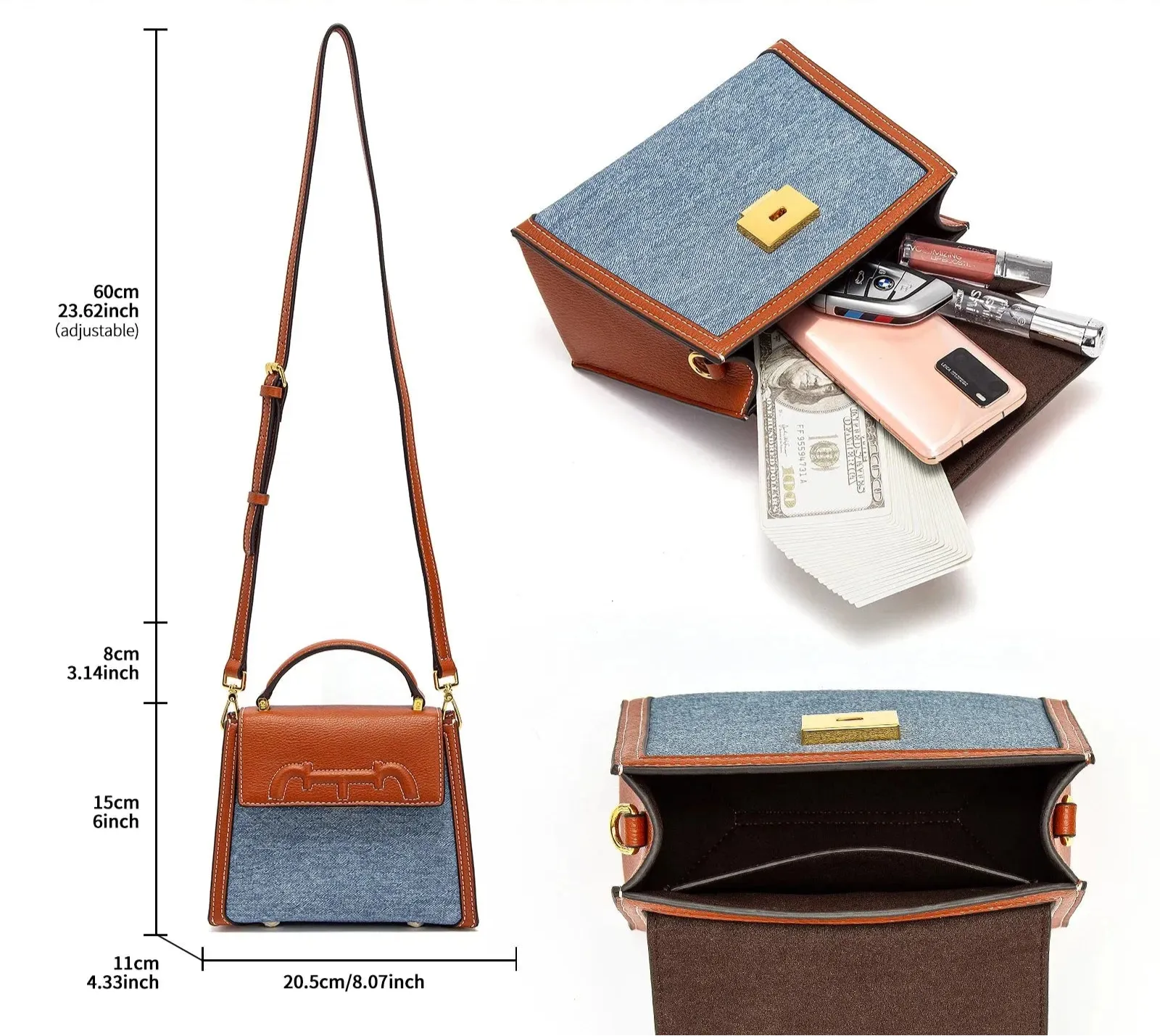 Women Flip Small Square Handbag - Handbag - LeStyleParfait