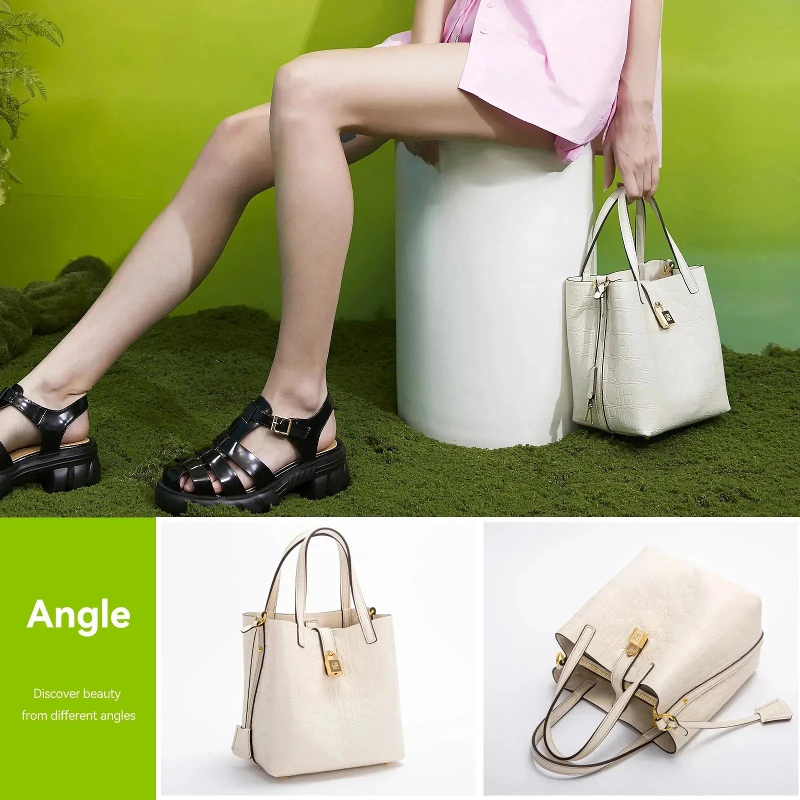 Women Handbag Embossed Tote Bag - Tote Bag - LeStyleParfait