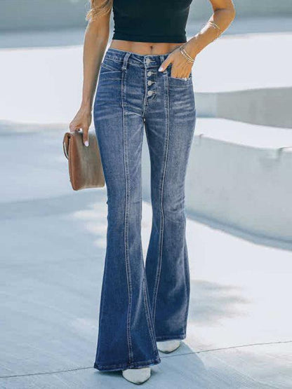 Women Jeans - High Waist Flared Jeans - Women Jeans - LeStyleParfait
