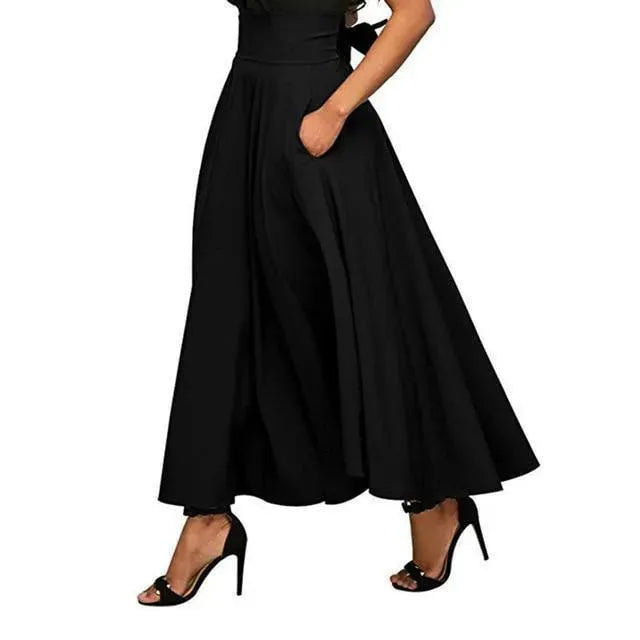 Women Maxi Skirts With Pockets - Skirt - LeStyleParfait