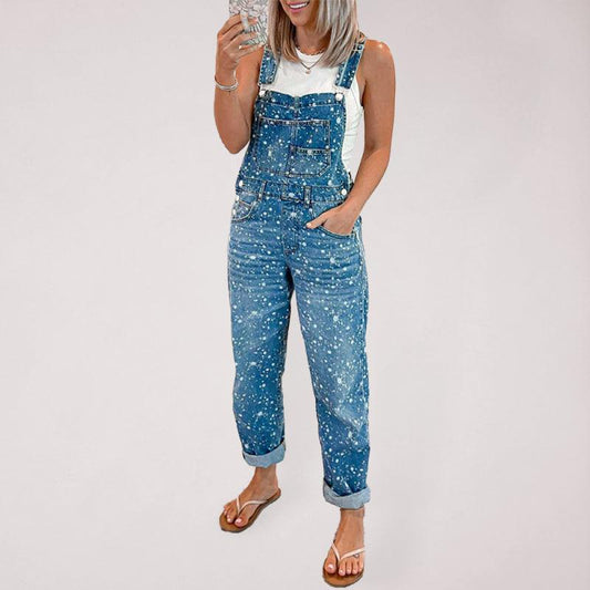Women Overalls - Dots Dyed Overalls - Overalls - LeStyleParfait