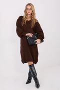 Women Oversized Sweater Dress Longline Knit-Women's Sweater-LeStyleParfait