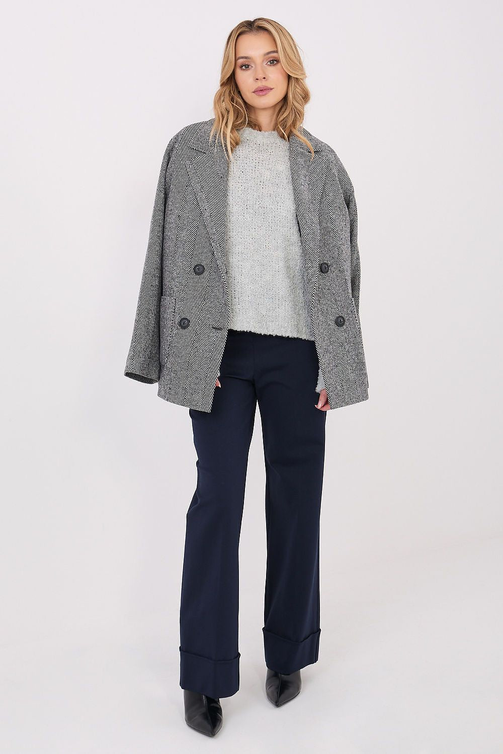 Women Oversized Wool Blend Sweater-Women's Sweater-LeStyleParfait