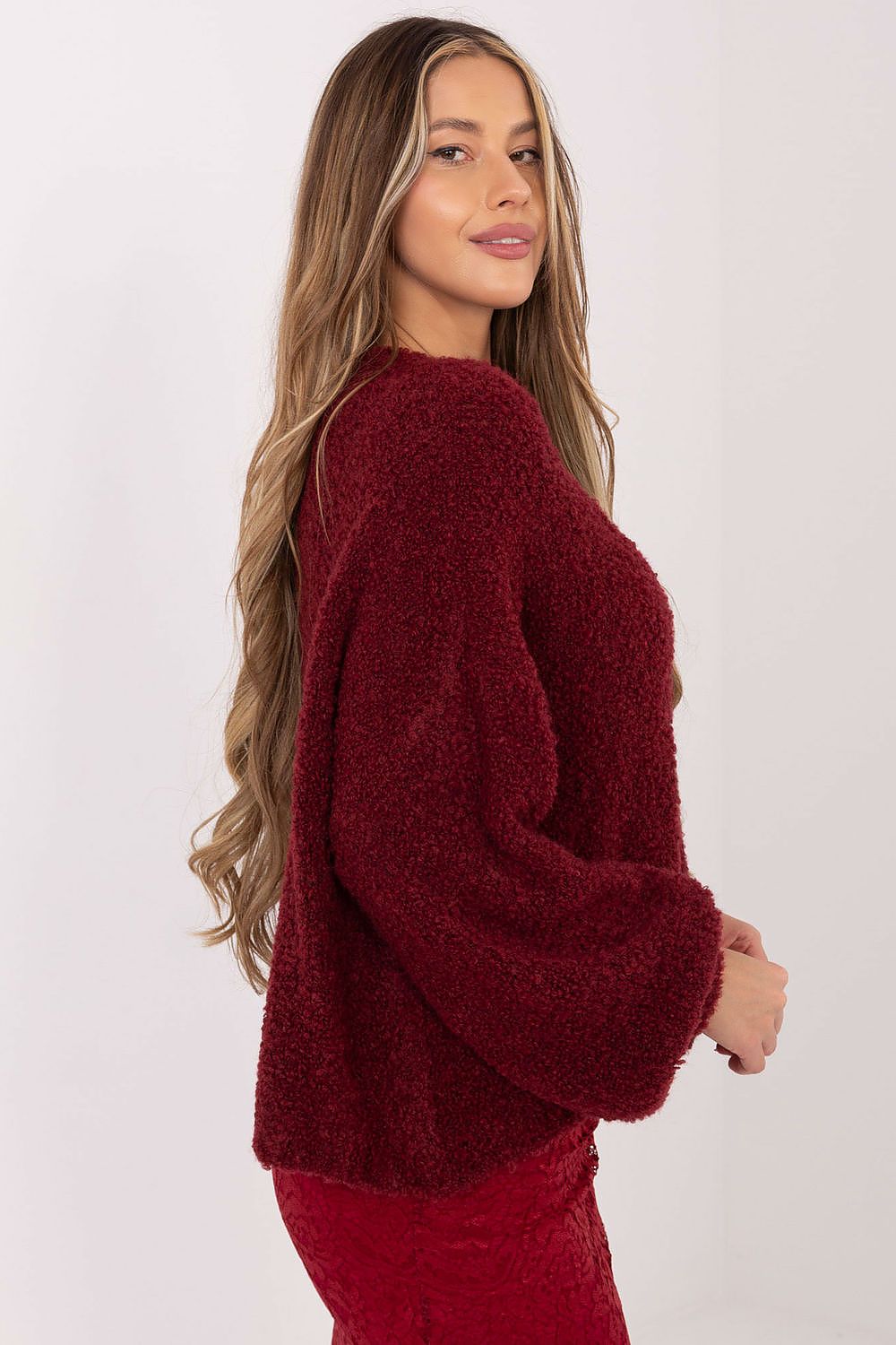 Women Oversized Wool Blend Sweater-Women's Sweater-LeStyleParfait