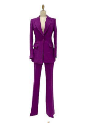 Women Pantsuit, Two Piece Suit, Rose - Women Pant Suit - LeStyleParfait