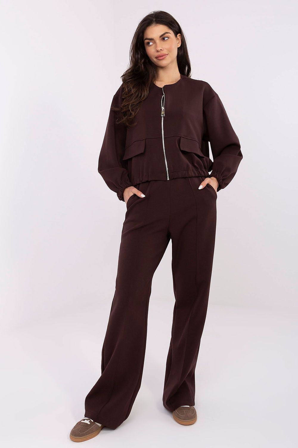 Women Regular Plain-Solid Zip-Up Sweatshirt Essential Fit-Women Sweatshirt-LeStyleParfait