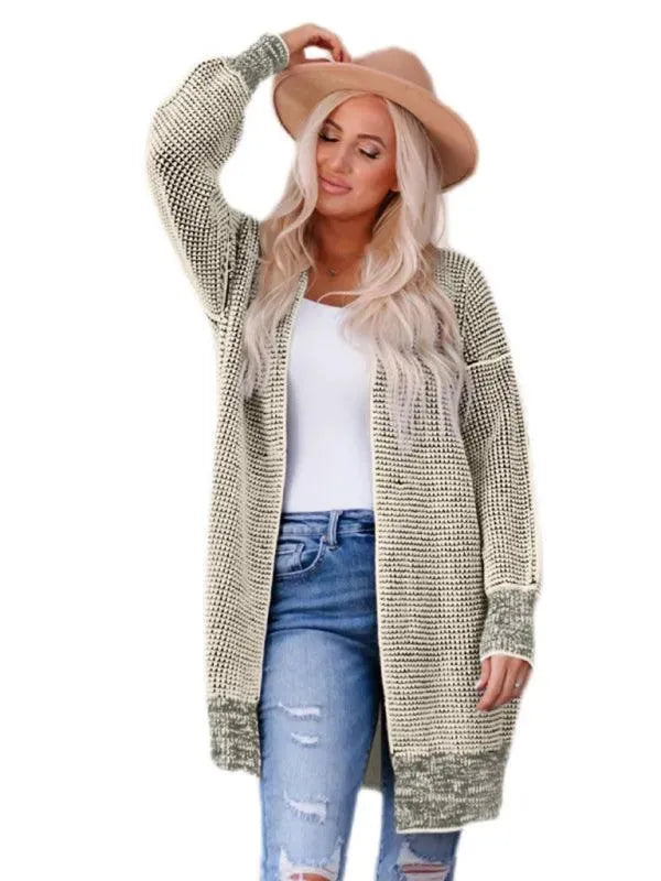 Women’s Textured Longline Cardigan Sweater – V-Neck Slip-On