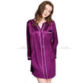 Women Silk Night Dress Sleepshirt - Nightshirt - LeStyleParfait