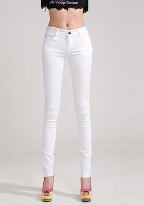 Women Skinny Jeans, White - Women Jeans - LeStyleParfait