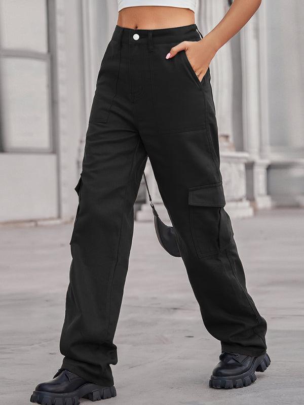 Women Solid Twill Cargo Pants - Cargo Pants - LeStyleParfait