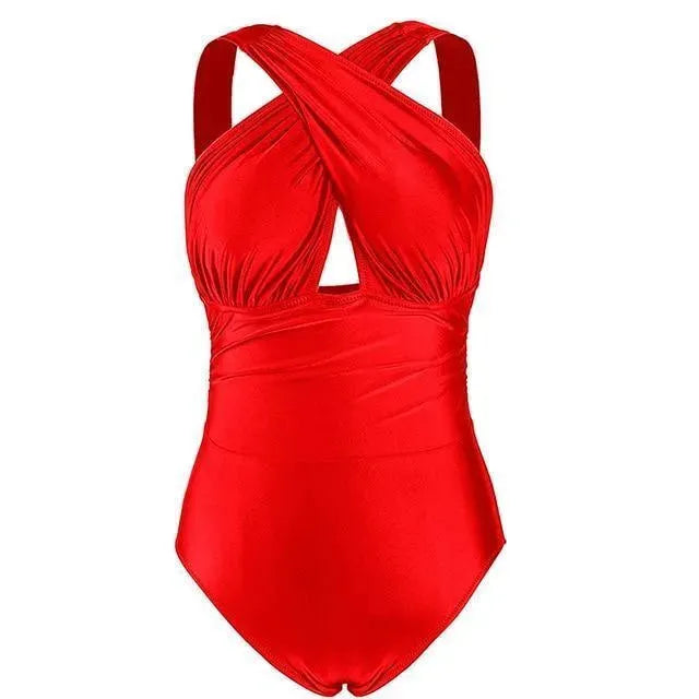 Women Tropical Floral One Piece Swimsuit