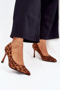 Women's Animal Print Pointed Toe Stiletto Pumps-Pumps Shoes-LeStyleParfait